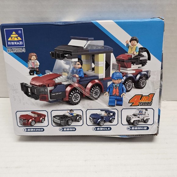 Kazi Racing Speed Blue Car Japan 4 in 1 Fusion Building Figure Model KY6096-3 - Picture 5 of 9